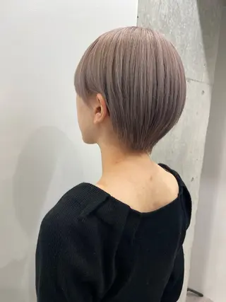 ショート cinq   PROJECT所属・ミルクティーベージュ /ボブ/あげは🎀のヘアスタイル