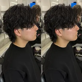 ショート カラー パーマ ヘアアレンジ メンズ 亀井隆汰/メンズ専門 パーマ特化美容師のヘアスタイル
