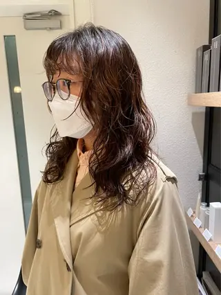 ロング パーマ 銀座✨綺麗になれる ストレート✨中山蓮のヘアスタイル