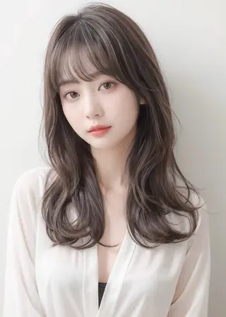 セミロング カラー 大人可愛いヘア 大田のヘアスタイル