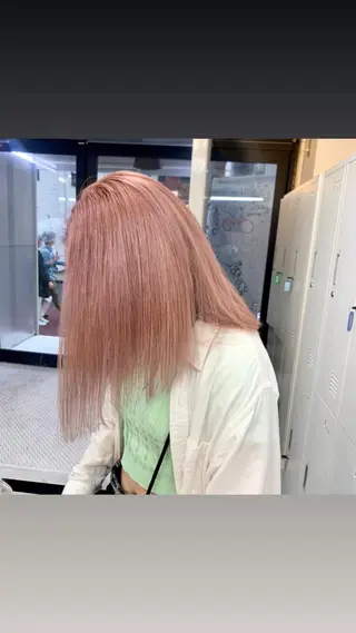 ロング カラー ヘアアレンジ ハイトーン/美髪矯正 🍃大江拓実のヘアスタイル