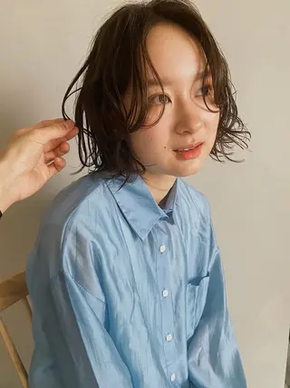 ミディアム パーマ FILMS所属・レイヤーボブ★ cocomoのヘアスタイル