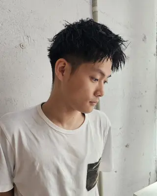 パーマ メンズ Ayu🐾 ブリーチ無しカラーのヘアスタイル