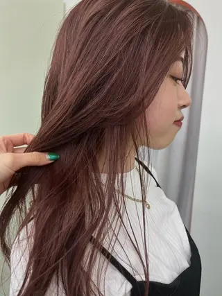 ロング レイヤー/ケアパーマ /ニュアンス/モードのヘアスタイル