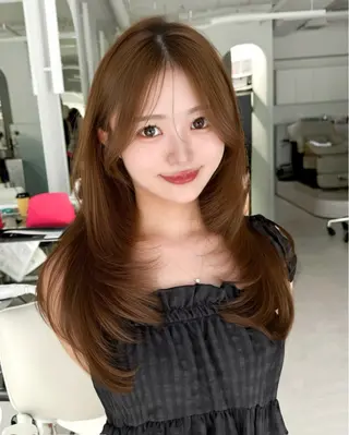 ロング カラー 韓国ヘア　紗希 🦋のヘアスタイル