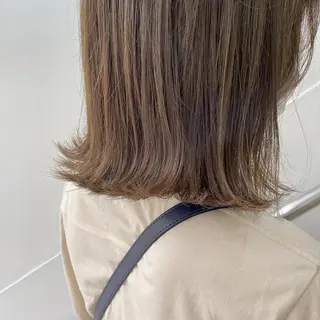 ミディアム カラー 梅田美容室 山崎海波のヘアスタイル