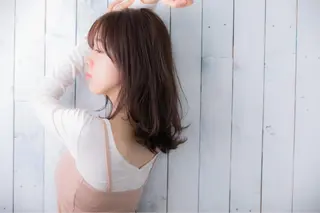 セミロング 韓国ヘア ♡tomimaのヘアスタイル