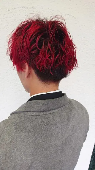 ショート メンズ カラー ACROあべの店所属・艶カラー/インナー /グラデ/大西小百合のヘアスタイル