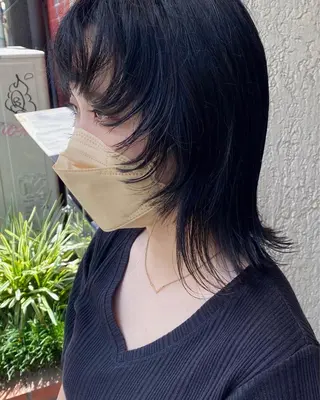 ミディアム F-card所属・shiga mariaのヘアスタイル