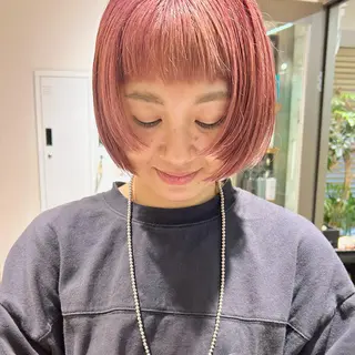 ショート カラー ハイトーン/ブリーチ 似合せカット/パーマのヘアスタイル