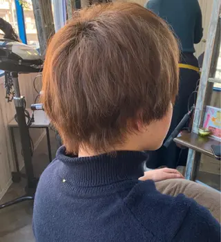 ミディアム メンズ カットパーマ✂️ 小坂田玲亜のヘアスタイル