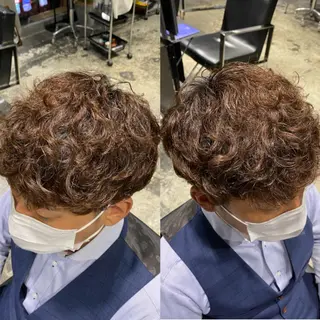 パーマ メンズ Agu hair lore沼館店所属・八戸パーマ/メンズパ ーマ/シンゴ。のヘアスタイル