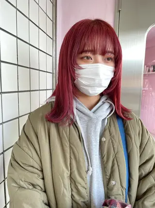 セミロング カラー 心斎橋/ブリーチ minamiのヘアスタイル