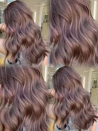 ロング カラー ONYX 表参道所属・表参道/ハイライト 髪質改善ストレートのヘアスタイル