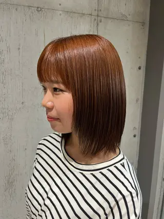 ミディアム カラー ヘアアレンジ 傷ませないカラー・ ボブ・リクト💥のヘアスタイル