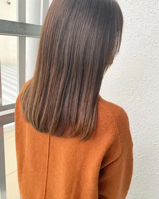 セミロング 後藤紗英/髪質改善 /オリーブベージュのヘアスタイル