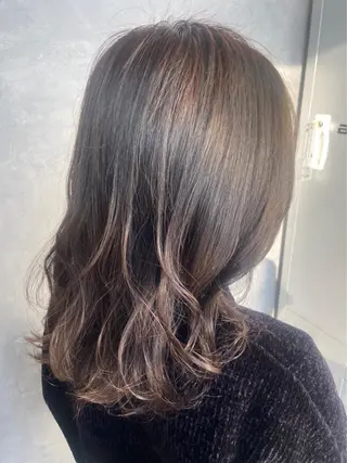 セミロング カラー amon H&D 古船場店 髪質改善美容室所属・小倉/メンズ/ パーマ/下田亮斗のヘアスタイル