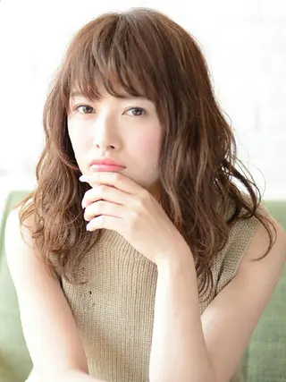 セミロング ロング カラー パーマ MAX BEAUTY　GINZA所属・髪質改善🌸美髪矯正 /癖毛🌸山田 隆介のヘアスタイル