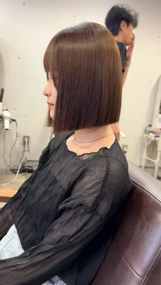 ショート pia/リサコ ボブ/縮毛のヘアスタイル