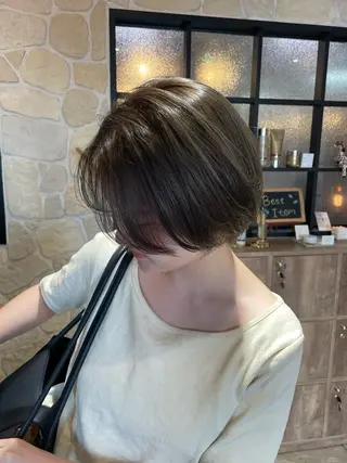 ショート カラー 髪質改善カラー🫧 横浜/liberteのヘアスタイル