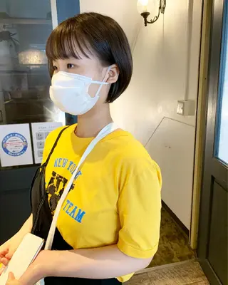 ショート カラー パーマ ヘアアレンジ メンズ キッズ ネイル マツエク・マツパ SALOWIN梅田茶屋町店所属・ウルフレイヤーカット /チヒロのヘアスタイル