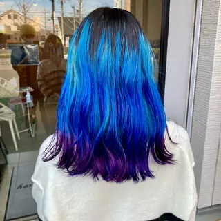 セミロング カラー 惣木 菜穂のヘアスタイル