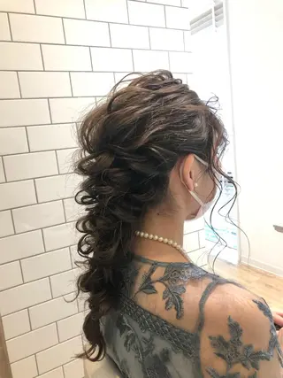 セミロング ヘアアレンジ ✨🌿大人可愛い愛さ れhair🌿✨松本のヘアスタイル