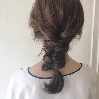 ミディアム セミロング ヘアアレンジ yuki hair所属・yuki watanabeのヘアスタイル
