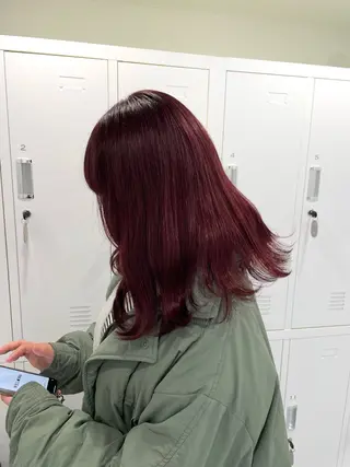 ミディアム カラー レイヤーカット×暖色 カラー🎀ASAKAのヘアスタイル