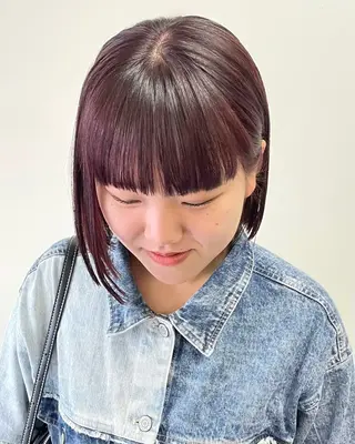 カラー ハイトーンカラー🎀 小野百葉のヘアスタイル