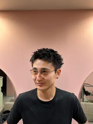 ショート パーマ メンズ 大阪中崎町駅 メンズカット関田拳のヘアスタイル