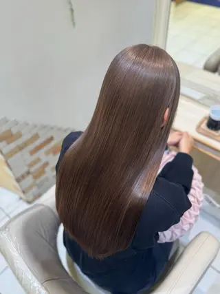 ロング ハイトーンカラー 髪質改善カラーノトのヘアスタイル