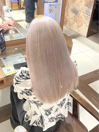 ロング カラー ブリーチカラー🦢 ‎🤍髪質改善/池田のヘアスタイル
