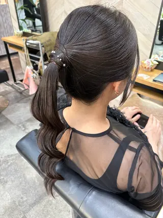 ロング ヘアアレンジ 飯塚 沙衣のヘアスタイル