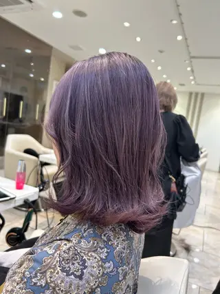 セミロング カラー はるか/ブリーチカラ ー/ヘアアレンジ🤍のヘアスタイル