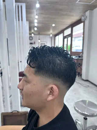 ショート パーマ メンズ 椎木 琉聖のヘアスタイル