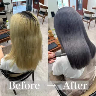 セミロング カラー 立川✨ブリーチ/ ケアブリーチ特化✨のヘアスタイル