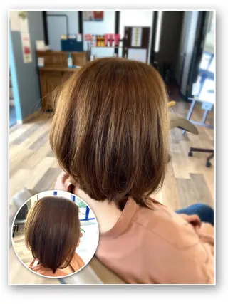 ミディアム カラー 中野 紹江のヘアスタイル