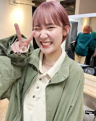 ショート カラー ヘアアレンジ 丸山渉/パーマ エフェクトブリーチのヘアスタイル