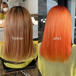 ミディアム カラー 💫miyu💫デザ インカラー/アレンジのヘアスタイル