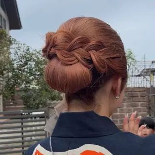 ロング ヘアアレンジ 永井 夢彩のヘアスタイル