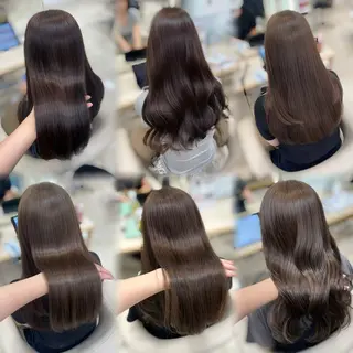 ロング カラー 赤み消し透明感カラー 🎀髪質改善/AOのヘアスタイル