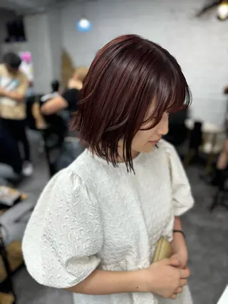 ミディアム 笹江 瑞穂のヘアスタイル