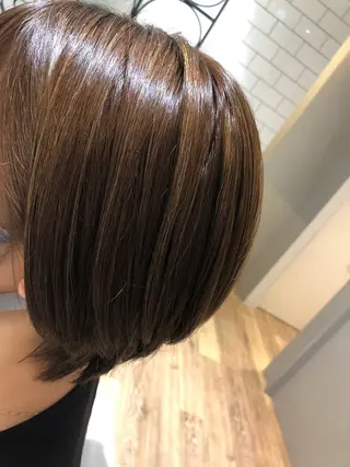 ショート カラー -5歳大人ﾊｲﾗｲﾄ ✨津嘉山のヘアスタイル