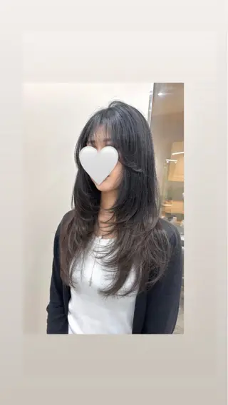 ロング コトネ🫧 韓国風レイヤーカットのヘアスタイル