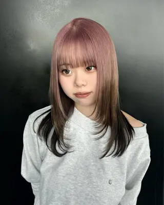 ミディアム カラー ミリ/原宿/ハイ トーンカラー💫のヘアスタイル
