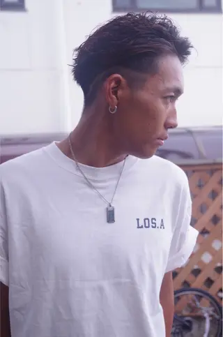 ショート メンズ 飯田 大樹のヘアスタイル