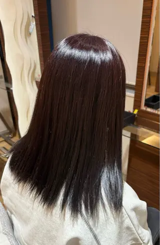 セミロング カラー シュリンプes石川橋店所属・✄﻿カットモデル/ 落合 悠夏のヘアスタイル
