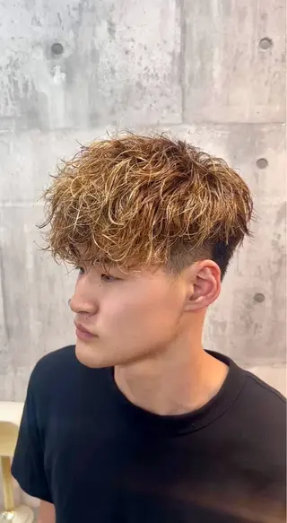 ミディアム パーマ ヘアアレンジ メンズ 相模大野🔥メンズ パーマ専門🔥のヘアスタイル