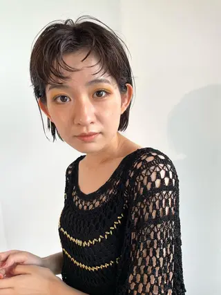 ショート カラー 暖色カラー🍒 ケアブリーチ/akiのヘアスタイル